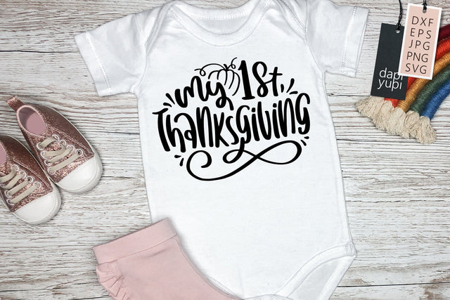My 1st Thanksgiving Quotes SVG SVG dapiyupi store 