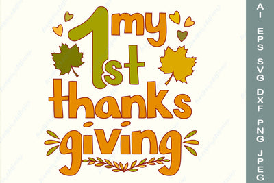 My 1st thanksgiving svg, Baby fall shirt svg SVG AnastasiyaArtDesign 