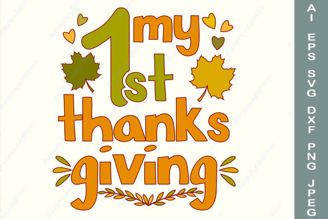 My 1st thanksgiving svg, Baby fall shirt svg SVG AnastasiyaArtDesign 