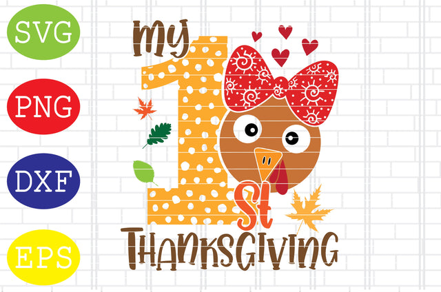 My 1st Thanksgiving Svg, Welcome Fall Svg, Hello Fall Svg, Pumpkin Svg, Autumn Svg SVG DigitalSvgFiles 