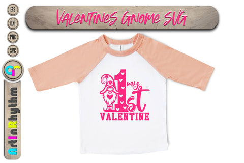 My 1st Valentine svg, Happy Valentine's day svg, Gnome svg SVG Artinrhythm shop 