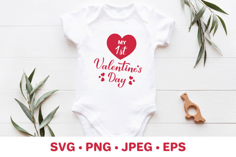 My 1st Valentines Day. Baby first Valentine SVG LaBelezoka 