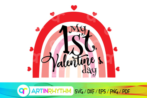 my 1st valentine's day, Happy valentine's day SVG Artinrhythm shop 