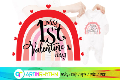 my 1st valentine's day, Happy valentine's day SVG Artinrhythm shop 
