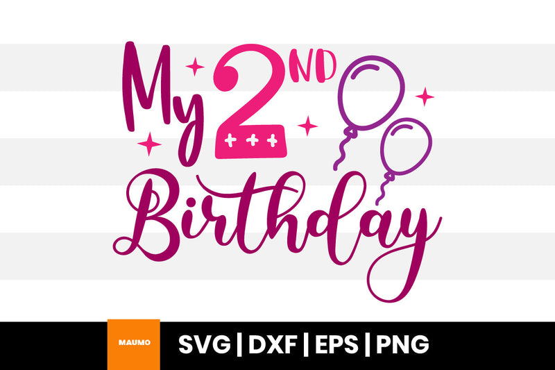 My 2nd birthday toddler svg quote SVG Maumo Designs 