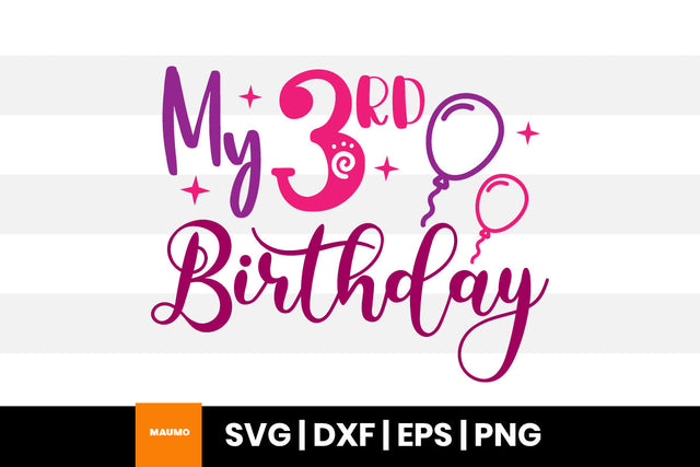 My 3rd birthday toddler svg quote SVG Maumo Designs 
