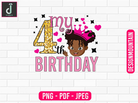My 4th birthday png design, Birthday Png, Birthday Sublimation, Birthday Bundle design Sublimation Alihossainbd 