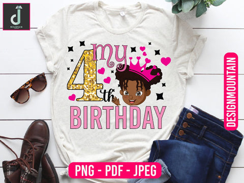 My 4th birthday png design, Birthday Png, Birthday Sublimation, Birthday Bundle design Sublimation Alihossainbd 