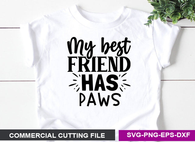 My best friend has paws SVG SVG CraftingStudio 
