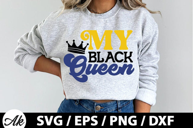 My black queen Retro SVG SVG akazaddesign 