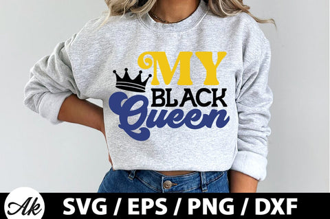 My black queen Retro SVG SVG akazaddesign 