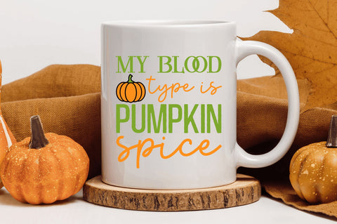 My blood type is pumpkin spice SVG SVG Regulrcrative 