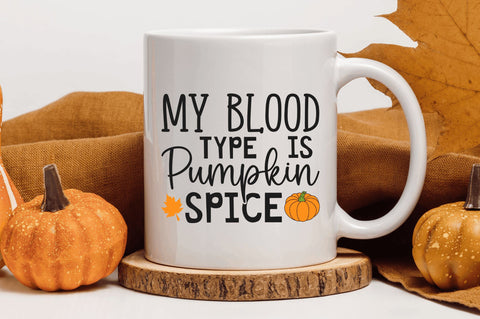 My blood type is pumpkin spice SVG SVG Regulrcrative 