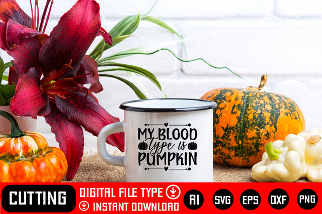 My Blood Type is Pumpkin SVG CraftlabSvg29 