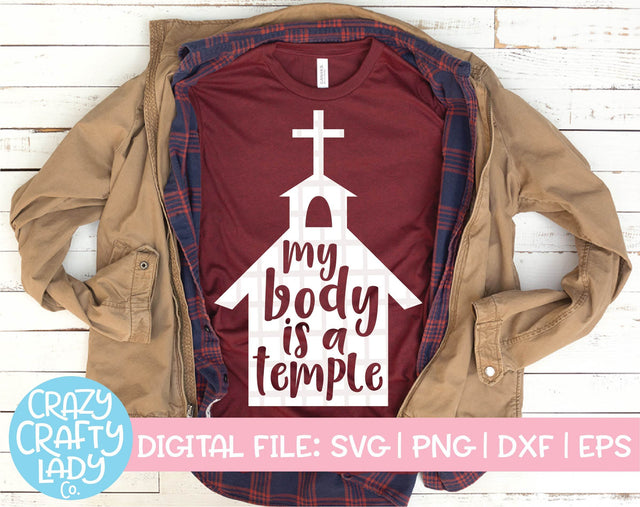 My Body Is a Temple SVG Crazy Crafty Lady Co. 