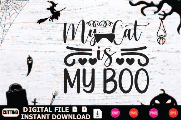 My Cat Is My Boo SVG Shahin alam 