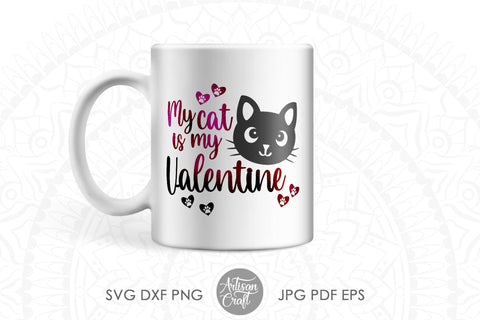 My cat is my Valentine SVG and PNG for sublimation SVG Artisan Craft SVG 
