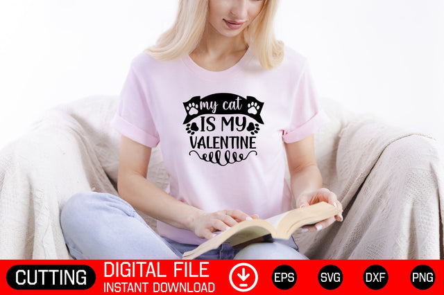 My Cat Is My Valentine SVG CraftlabSvg29 