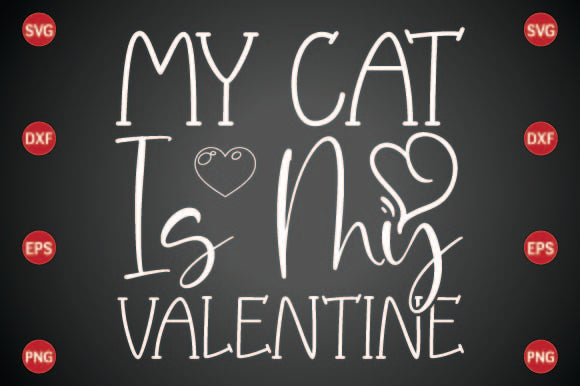 My Cat Is My Valentine SVG CraftlabSvg29 