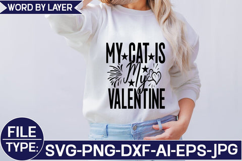 My Cat is My Valentine SVG Cut File SVG Studio Innate 