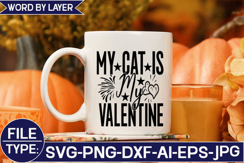 My Cat is My Valentine SVG Cut File SVG Studio Innate 