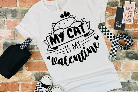 My Cat Is My Valentine SVG dapiyupi store 