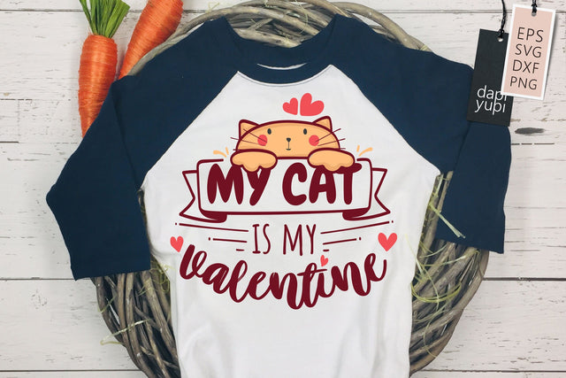 My Cat Is My Valentine SVG dapiyupi store 
