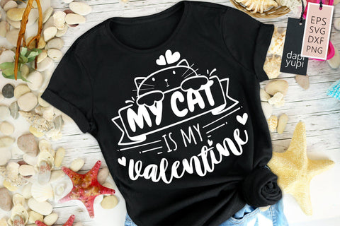 My Cat Is My Valentine SVG dapiyupi store 