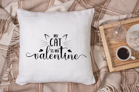 My Cat Is My Valentine SVG Design SVG futivesvg 