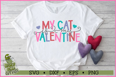 My Cat is My Valentine SVG File SVG Crunchy Pickle 