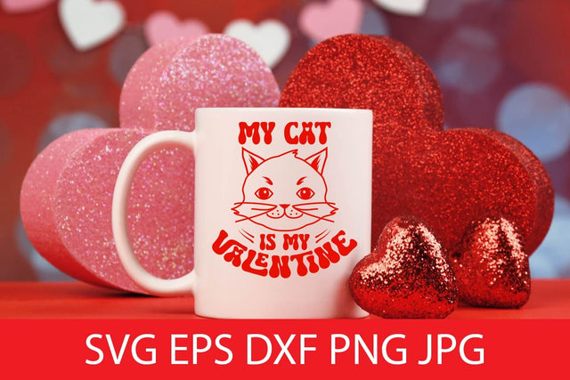 My Cat Is My Valentine SVG Free For Commercial Use SVG Sintegra 