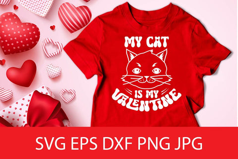 My Cat Is My Valentine SVG Free For Commercial Use SVG Sintegra 