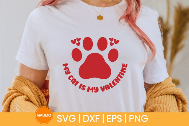 My cat is my valentine svg quote SVG Maumo Designs 