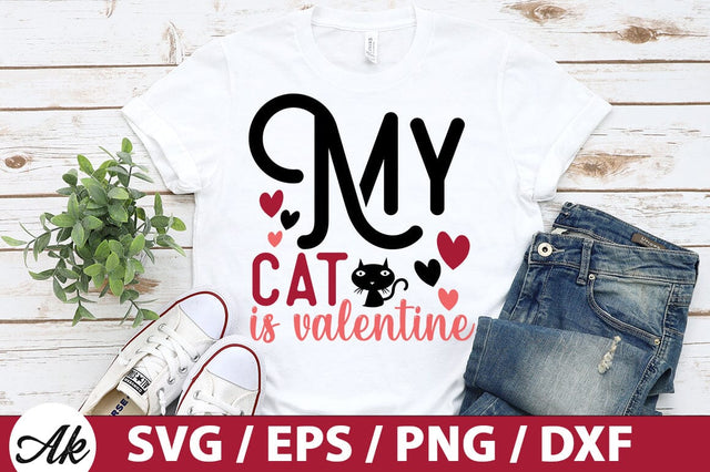 My cat is valentine SVG SVG akazaddesign 