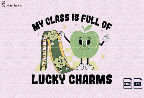 My Class Is Full Of Lucky Charms Kids Shirt PNG, Happy St. Patrick’s Day Kids Shirt Template PNG Sublimation Depiction Studio 