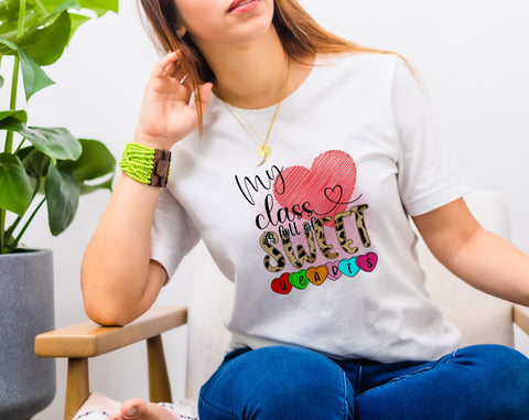My Class is Full Of Sweethearts PNG File For Sublimation, Teacher Valentine Sublimation Design Sublimation HappyDesignStudio 