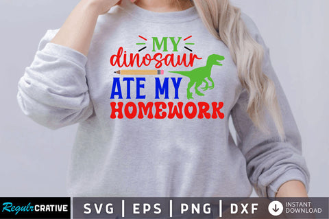 My dinosaur ate my homework SVG SVG Regulrcrative 