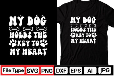 My Dog Holds The Key To My Heart Retro SVG SVGs,Quotes and Sayings,Food & Drink,On Sale, Print & Cut SVG DesignPlante 503 