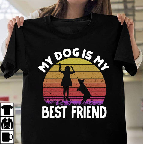 My Dog Is My Best Friend Friendship Day SVG ,Friendship Day Retro, Friendship Day, T-shirt Design,Friendship Day Quotes,Friendship Day Sublimation SVG Insomnia Std 