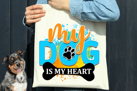 My dog is my heart Sublimation PNG, Dog Sublimation Design Sublimation Regulrcrative 