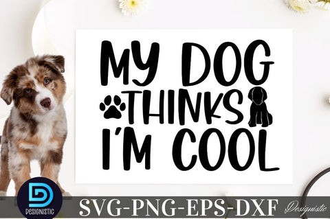 My dog thinks i'm cool SVG SVG DESIGNISTIC 