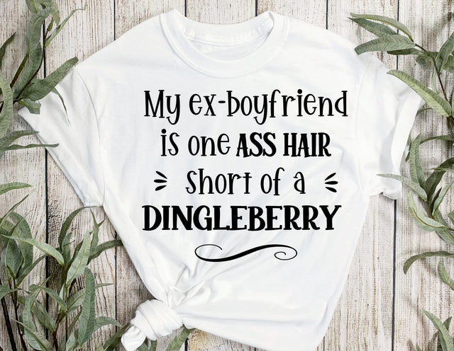 My ex-boyfriend is one ass hair short of a dingleberry SVG Calico Creations Svg 
