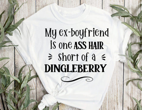 My ex-boyfriend is one ass hair short of a dingleberry SVG Calico Creations Svg 