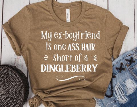 My ex-boyfriend is one ass hair short of a dingleberry SVG Calico Creations Svg 