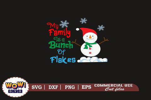 My family is a bunch of flakes Svg, Snow svg, Winter Svg SVG Wowsvgstudio 