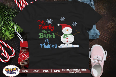 My family is a bunch of flakes Svg, Snow svg, Winter Svg SVG Wowsvgstudio 