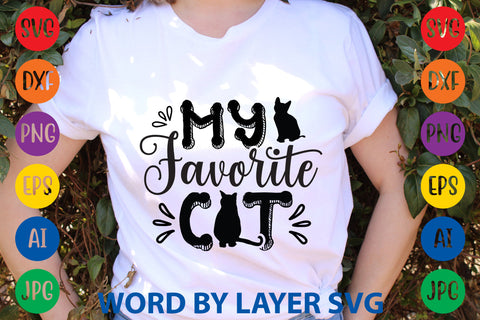 My Favorite Cat, Cat SVG Design SVG Rafiqul20606 