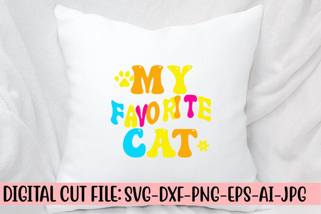 My Favorite Cat Retro SVG SVG Syaman 
