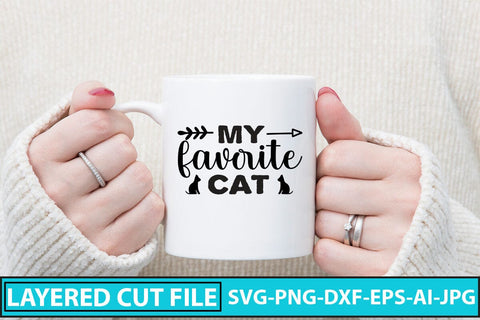 My Favorite Cat SVG Cut File SVG Syaman 