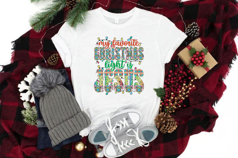 My Favorite Christmas Light is Jesus Sublimation Sublimation Jagonath Roy 